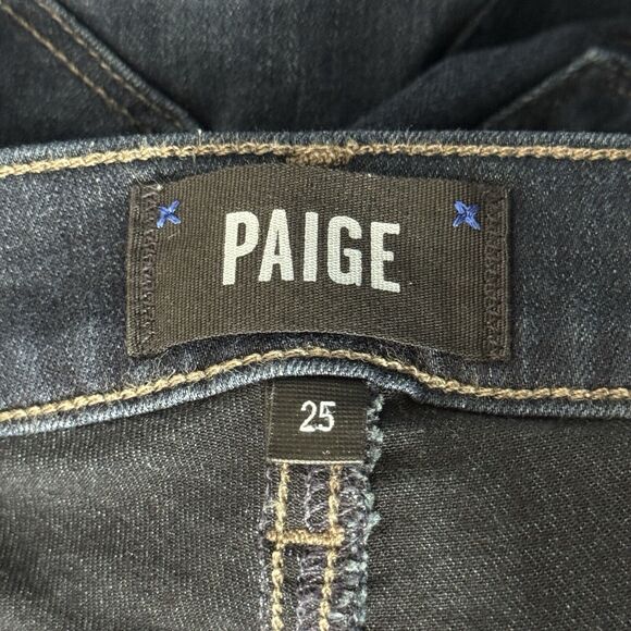 Paige Jeans Womens 2 25" Maternity Blue Skyline Skinny Dark Wash Casual Everyday - Picture 6 of 10